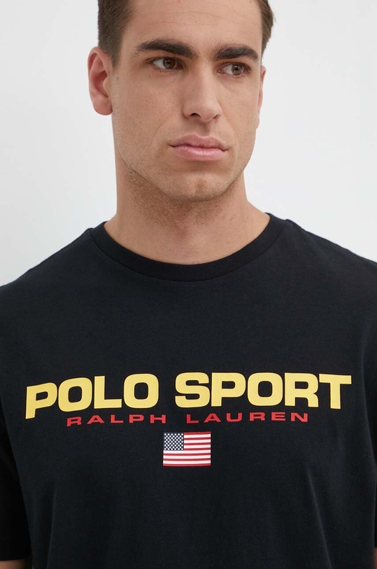 Polo Ralph Lauren pamut póló fekete 710750444