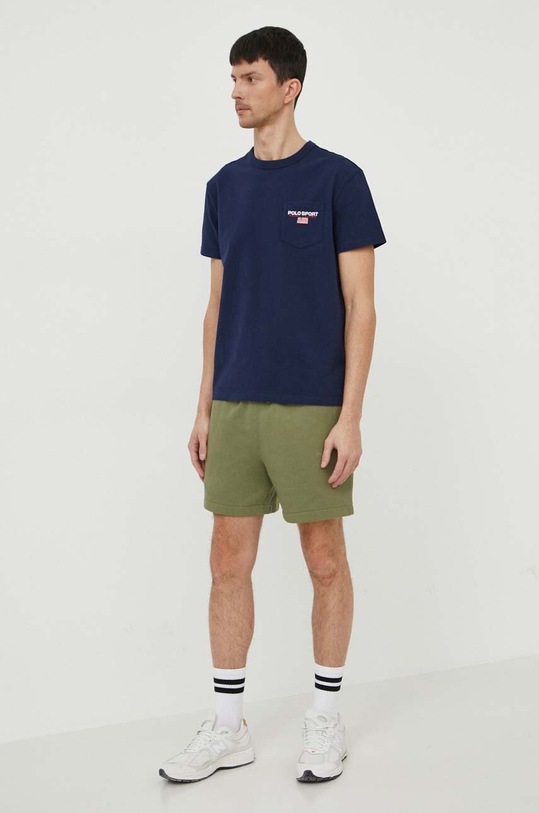 Polo Ralph Lauren t-shirt bawełniany 710938452 granatowy AW24