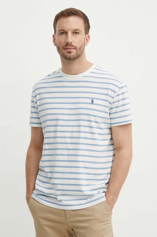Pamučna majica Polo Ralph Lauren bež 710934662