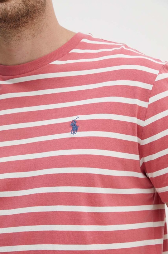 Βαμβακερό μπλουζάκι Polo Ralph Lauren 710934662 ροζ