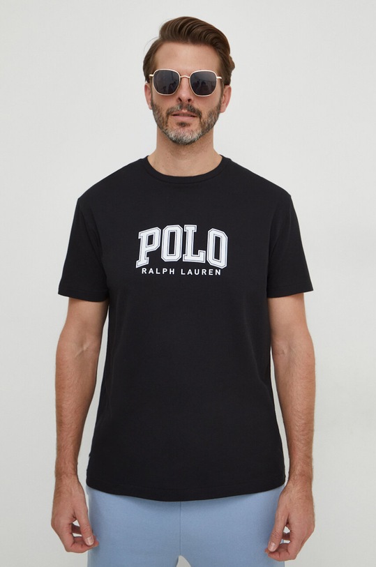 Polo Ralph Lauren t-shirt bawełniany nadruk czarny 710934714