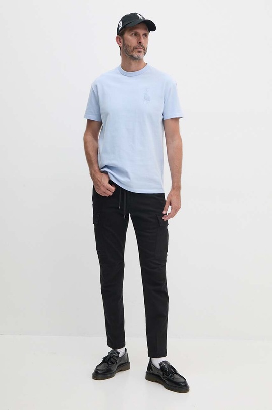 Βαμβακερό μπλουζάκι Polo Ralph Lauren 710936509 μπλε SS25