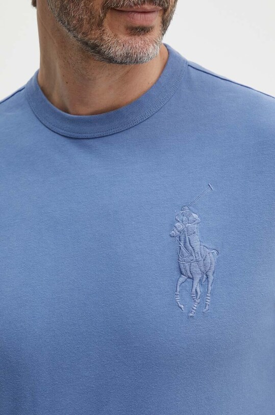 Бавовняна футболка Polo Ralph Lauren 710936509 блакитний