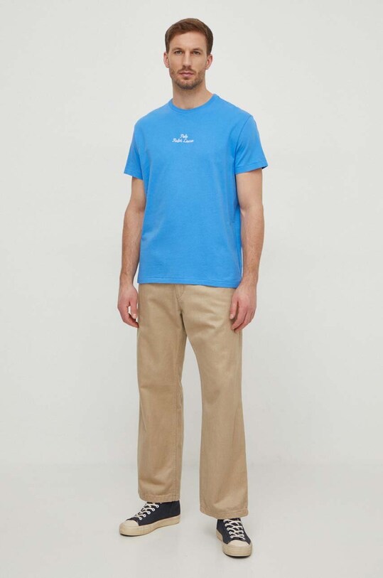 Polo Ralph Lauren tricou din bumbac 710936585 albastru SS25