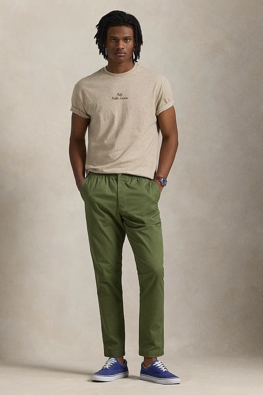 Дрехи Памучна тениска Polo Ralph Lauren 710936585 бежов