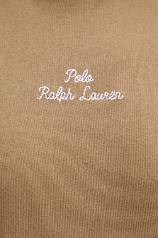 Хлопковая футболка Polo Ralph Lauren 710936585 коричневый