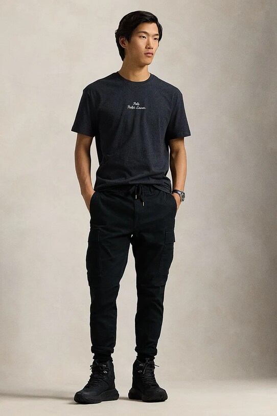 Îmbrăcăminte Polo Ralph Lauren tricou din bumbac 710936585 negru