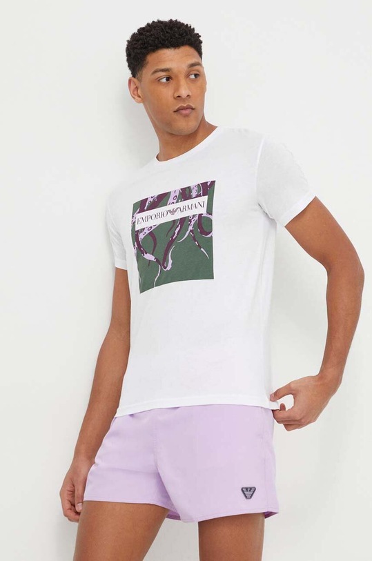 Βαμβακερό μπλουζάκι Emporio Armani Underwear 0 βαμβάκι λευκό 211818.4R469