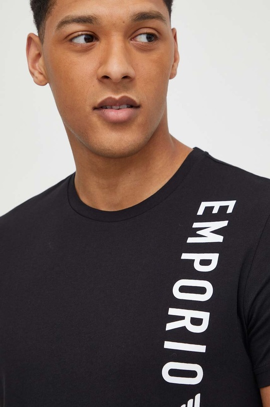 Βαμβακερό μπλουζάκι Emporio Armani Underwear 0 211818.4R479 μαύρο SS24