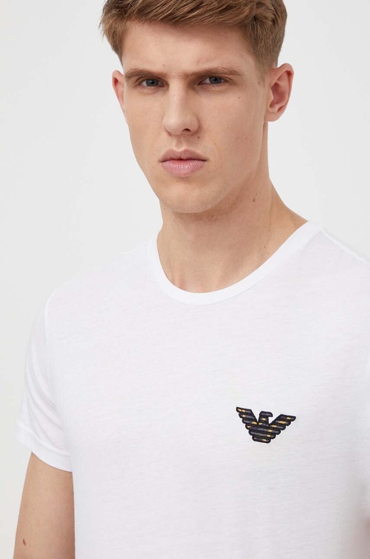 Emporio Armani Underwear t-shirt plażowy bawełniany regular biały 211818.4R483