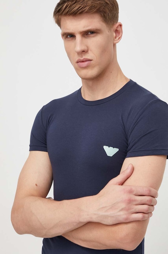 Emporio Armani Underwear tricou lounge bleumarin 111035.4R512