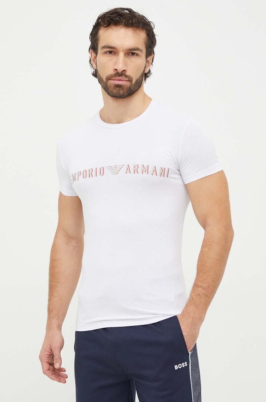 Футболка лаунж Emporio Armani Underwear slim белый 111035.4R516