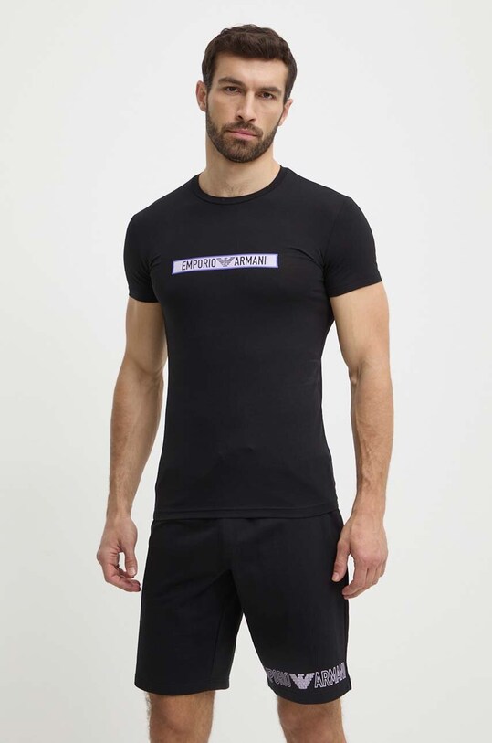 Emporio Armani Underwear tricou lounge din bumbac negru 111035.4R517
