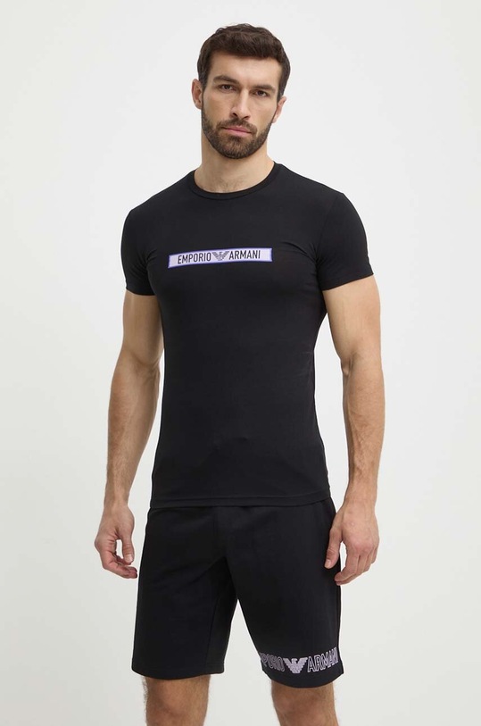 Emporio Armani Underwear t-shirt bawełniany lounge czarny 111035.4R517
