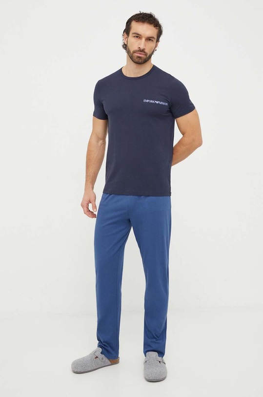 Odzież Emporio Armani Underwear t-shirt lounge 2-pack 111267.4R717 granatowy