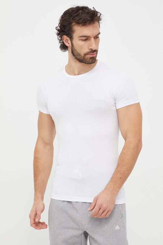 Emporio Armani Underwear póló otthoni viseletre 2 db elasztánnal fehér 111670.4R715