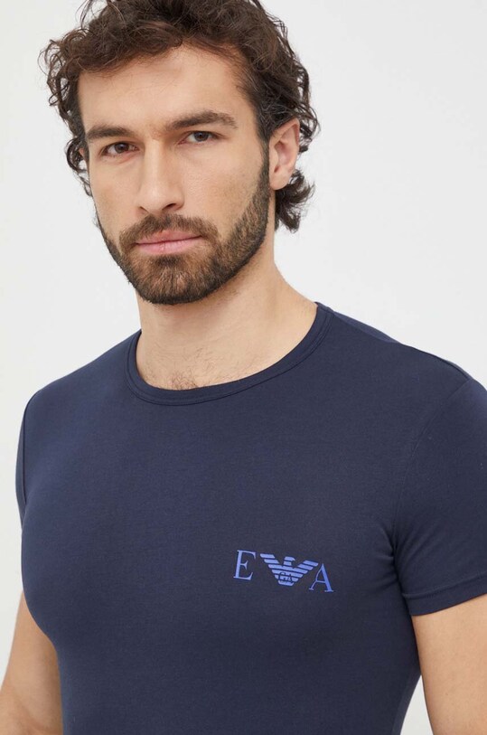 Emporio Armani Underwear t-shirt lounge 2-pack z elastanem granatowy 111670.4R715