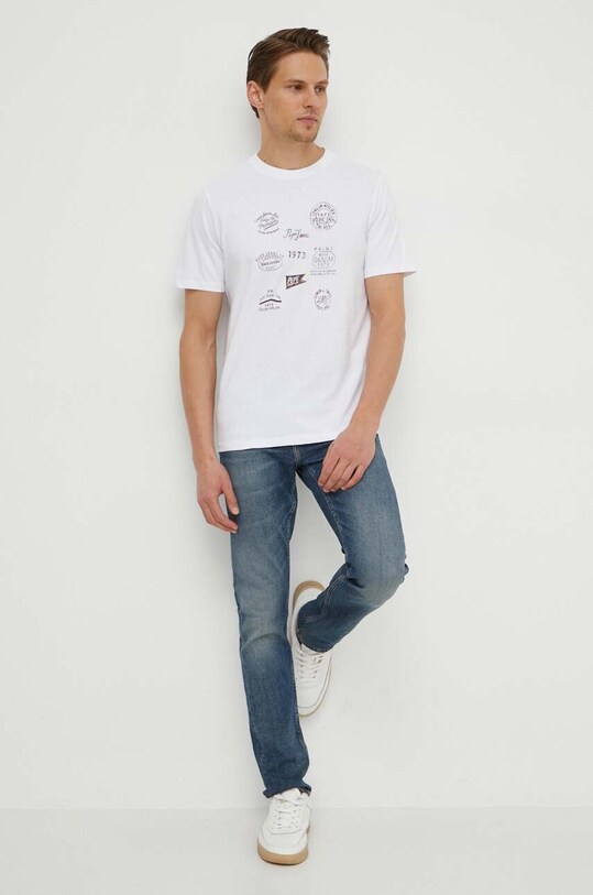 Хлопковая футболка Pepe Jeans CHAY PM509375 белый SS24