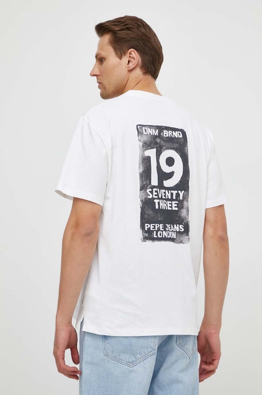 Одяг Бавовняна футболка Pepe Jeans CORBUS PM509377 бежевий