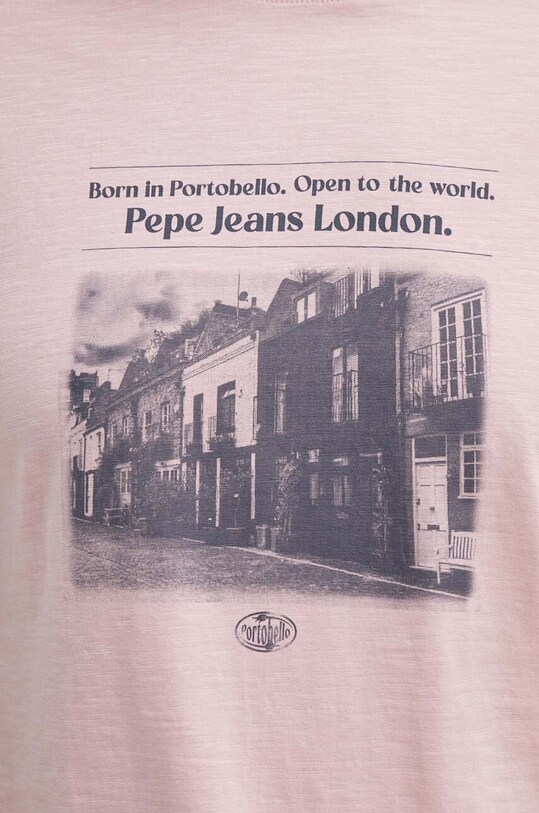 Bavlnené tričko Pepe Jeans COOPER PM509379 ružová