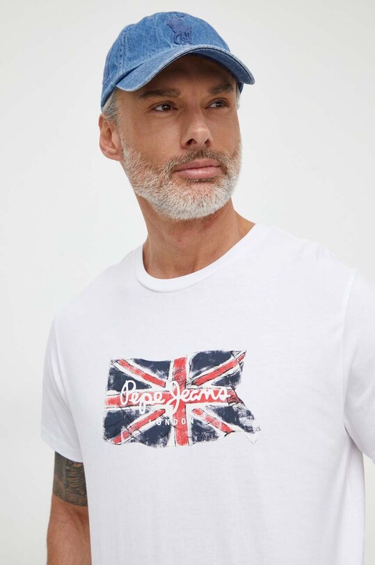 Pepe Jeans tricou din bumbac Clag alb PM509384