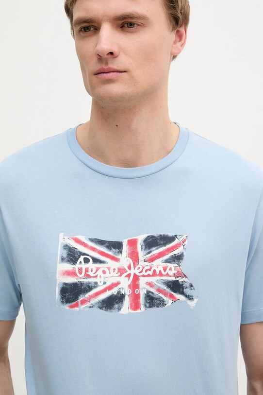 Pepe Jeans tricou din bumbac Clag albastru PM509384
