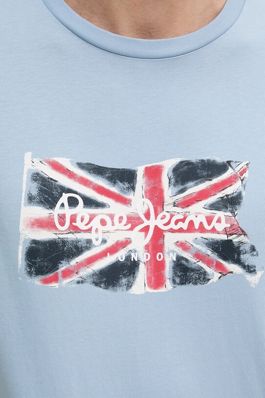 Pepe Jeans tricou din bumbac Clag PM509384 albastru