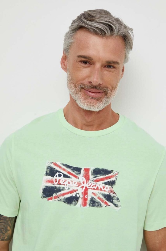 Pepe Jeans t-shirt bawełniany Clag zielony PM509384