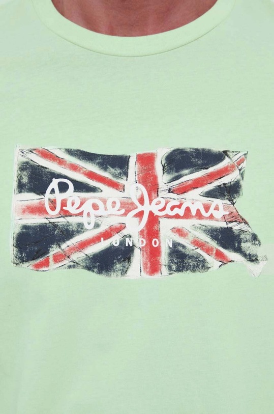 Pepe Jeans t-shirt bawełniany Clag PM509384 zielony