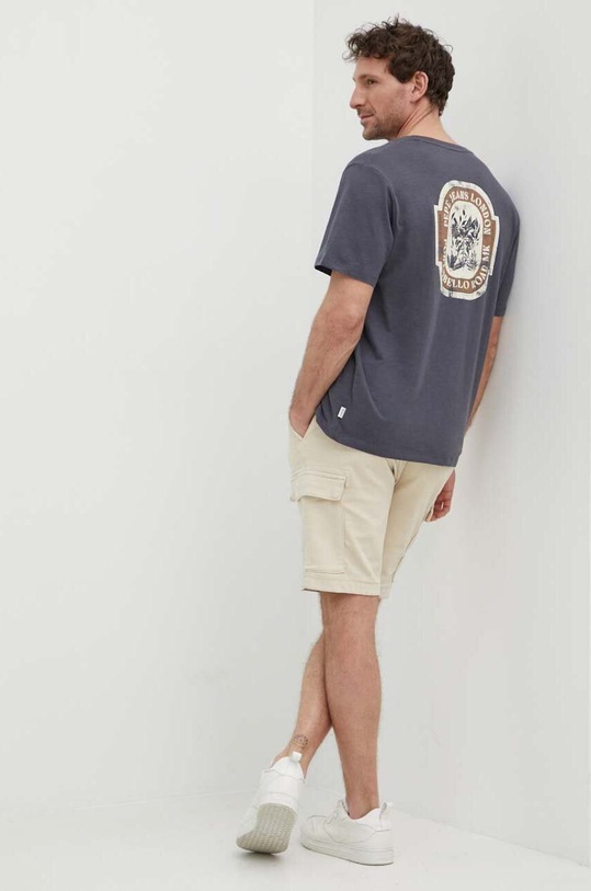 Pepe Jeans t-shirt bawełniany CORBAN nadruk szary PM509386