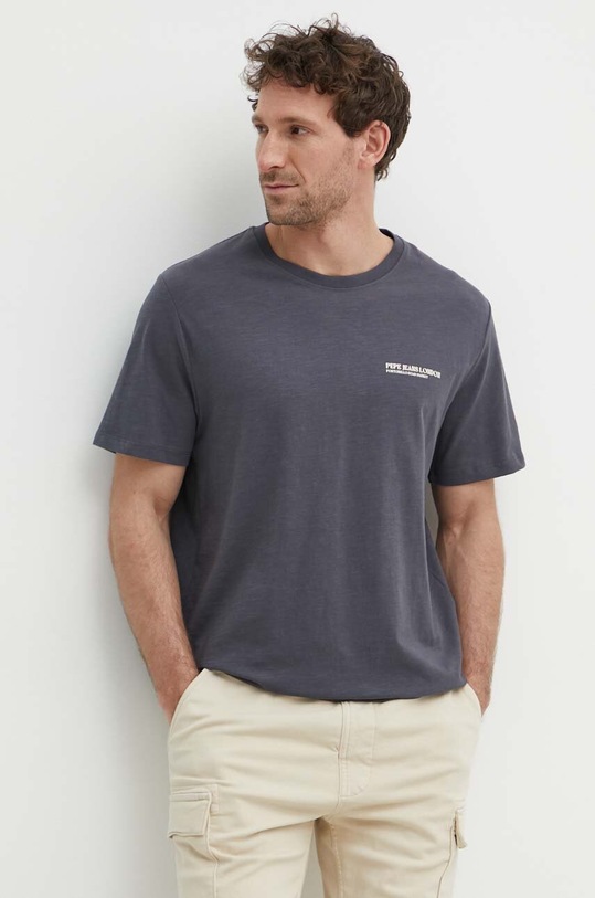 Pepe Jeans t-shirt bawełniany CORBAN PM509386 szary SS24