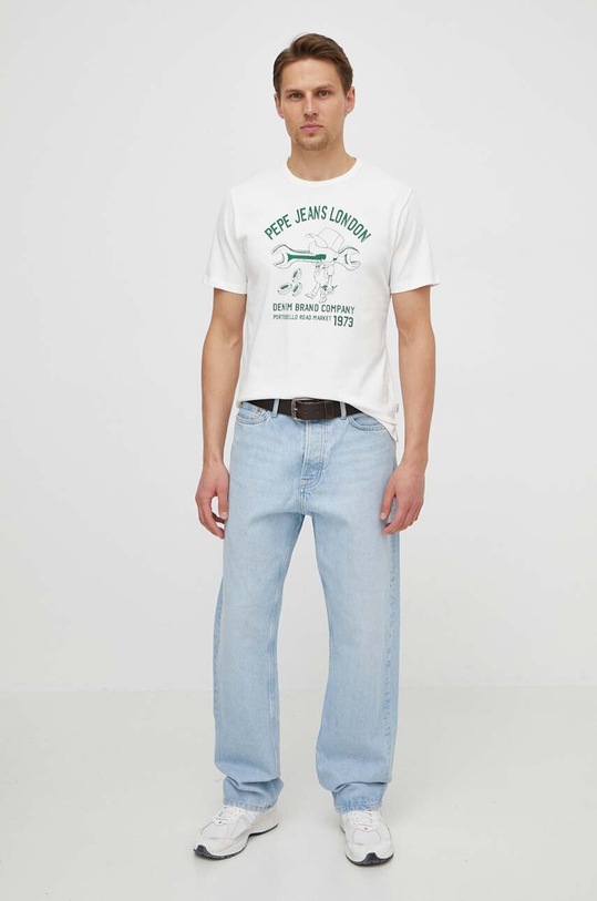 Bavlněné tričko Pepe Jeans CEDRIC PM509389 bílá SS24