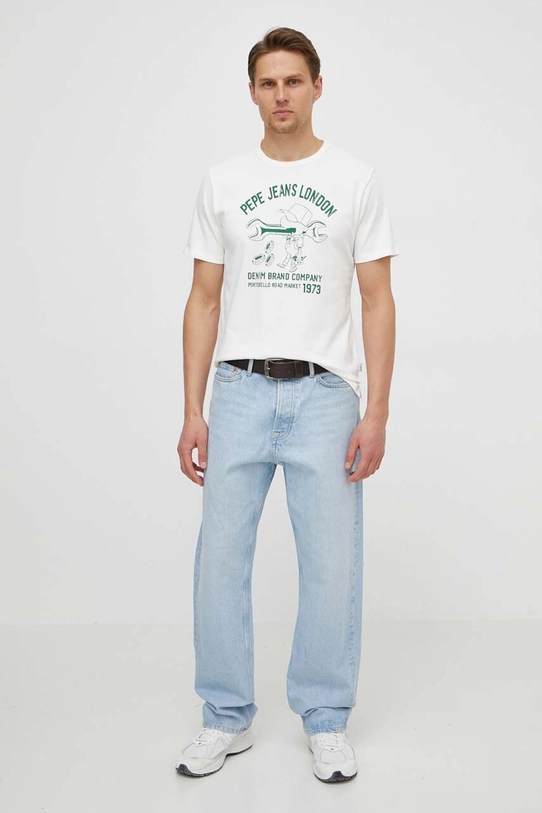 Хлопковая футболка Pepe Jeans CEDRIC PM509389 белый SS24