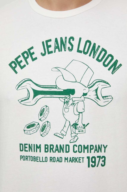 Bavlněné tričko Pepe Jeans CEDRIC bílá PM509389