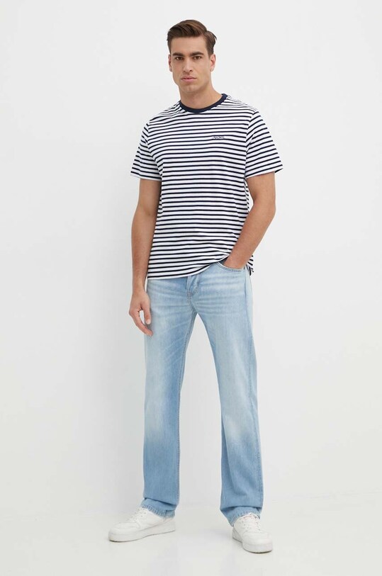 Pepe Jeans tricou din bumbac PM509391 alb SS25
