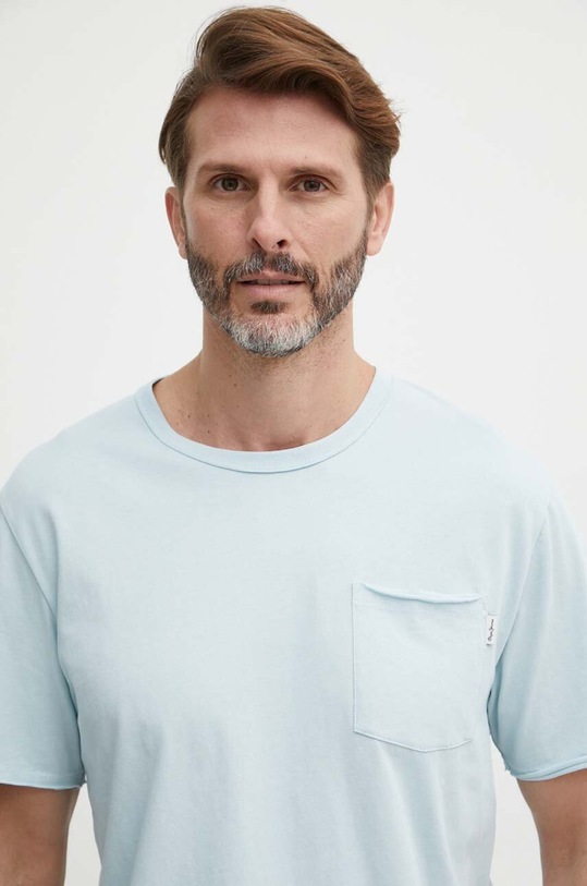 Pepe Jeans t-shirt bawełniany Single Carrinson bawełna niebieski PM509392
