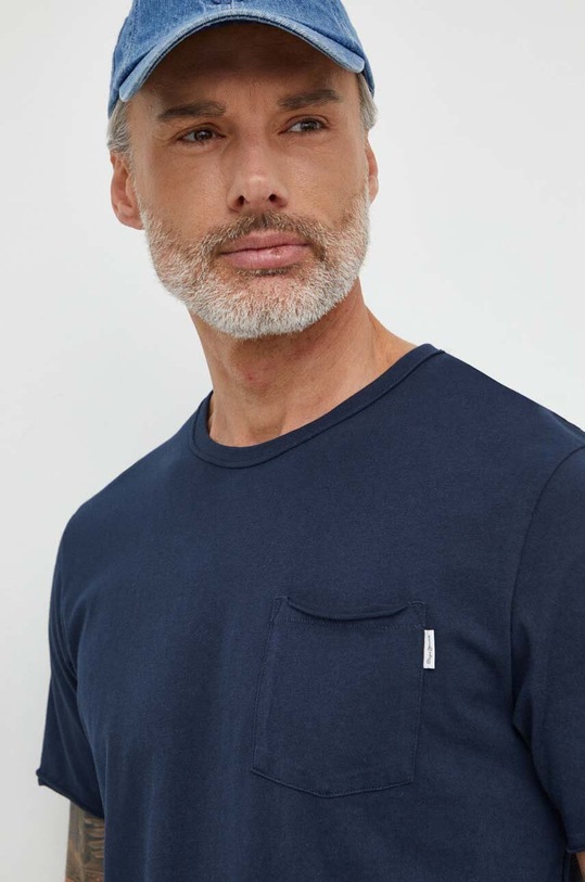 Pepe Jeans t-shirt bawełniany Single Carrinson granatowy PM509392