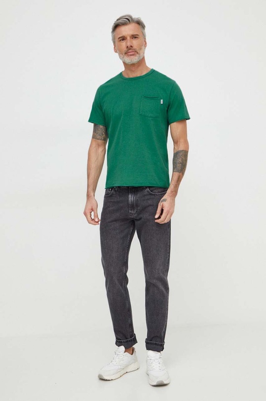 Bavlnené tričko Pepe Jeans Single Carrinson PM509392 zelená SS24
