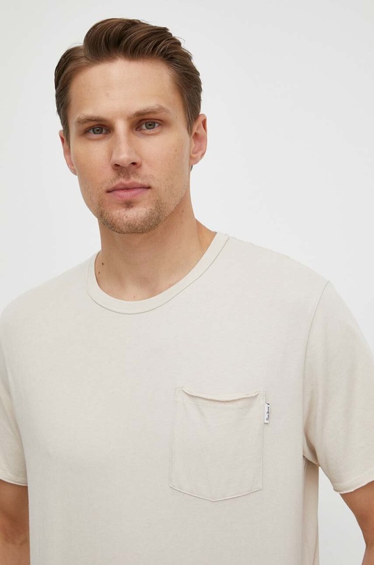 Pepe Jeans t-shirt bawełniany Single Carrinson beżowy PM509392