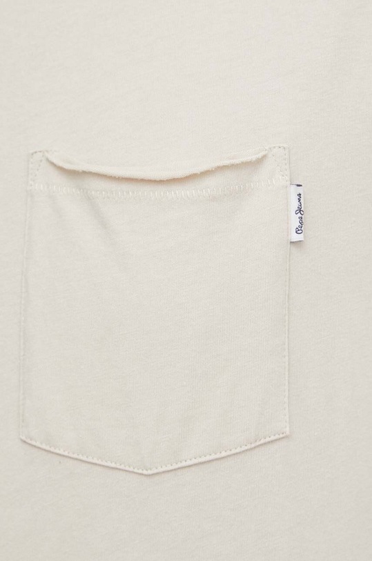 Pepe Jeans t-shirt bawełniany Single Carrinson PM509392 beżowy