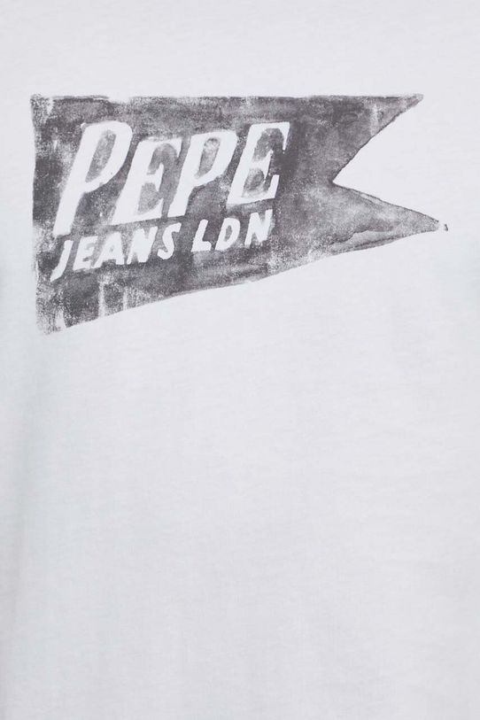 Pepe Jeans t-shirt bawełniany SINGLE CARDIFF PM509401 biały