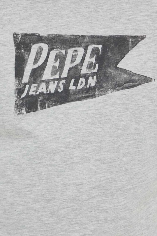 Βαμβακερό μπλουζάκι Pepe Jeans SINGLE CARDIFF SINGLE CARDIFF PM509401 γκρί