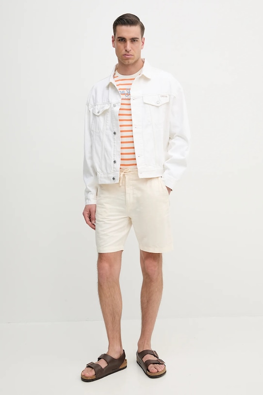 Pepe Jeans t-shirt bawełniany PM509407 biały SS25