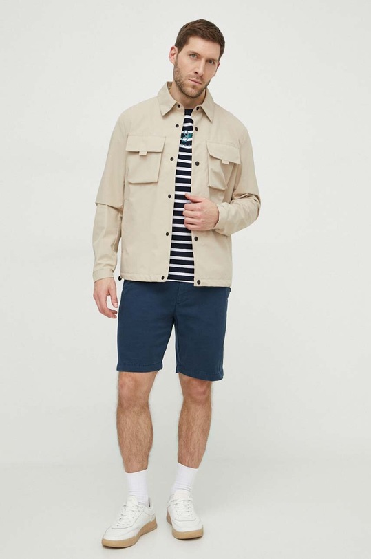 Pepe Jeans t-shirt bawełniany STRIPED EGGO PM509407 granatowy SS25