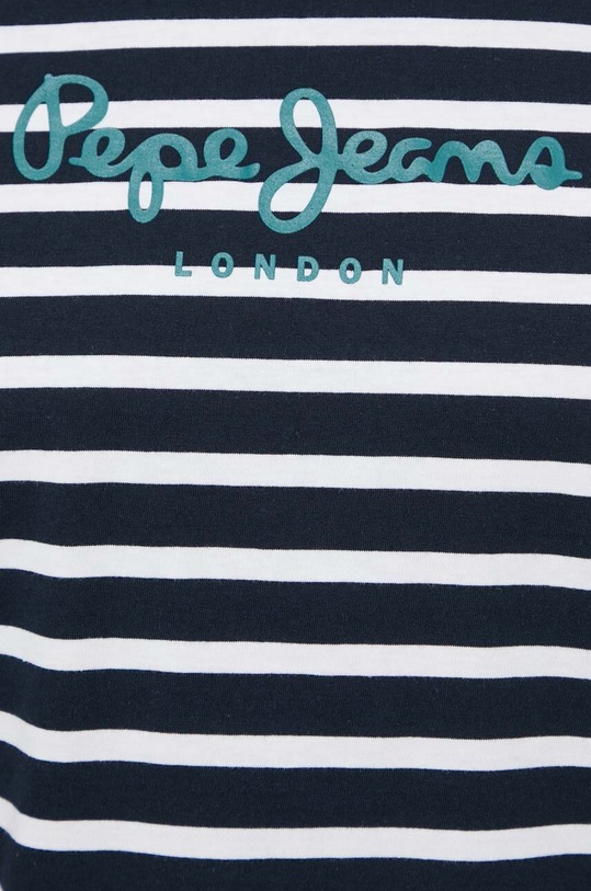 Pepe Jeans t-shirt bawełniany STRIPED EGGO PM509407 granatowy