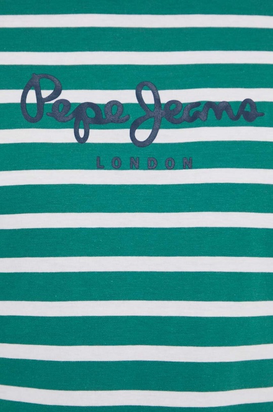 Pepe Jeans t-shirt bawełniany STRIPED EGGO PM509407 zielony