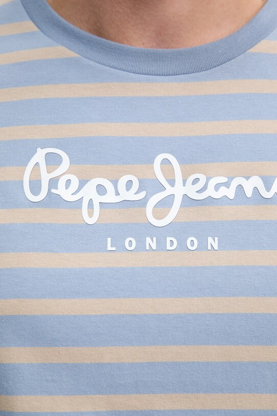 Памучна тениска Pepe Jeans PM509407 син
