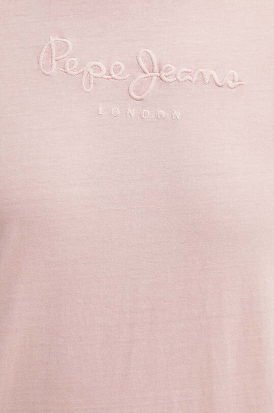 Pepe Jeans t-shirt bawełniany EMB EGGO PM509418 różowy
