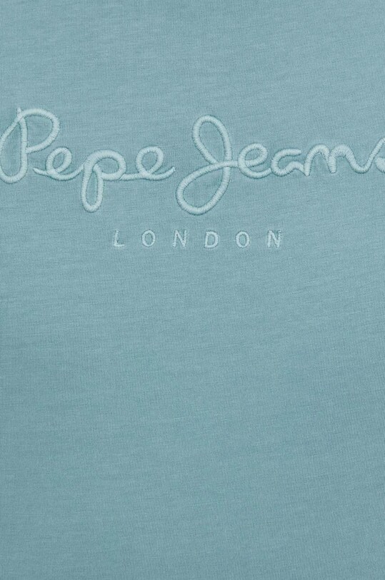 Хлопковая футболка Pepe Jeans EMB EGGO PM509418 голубой