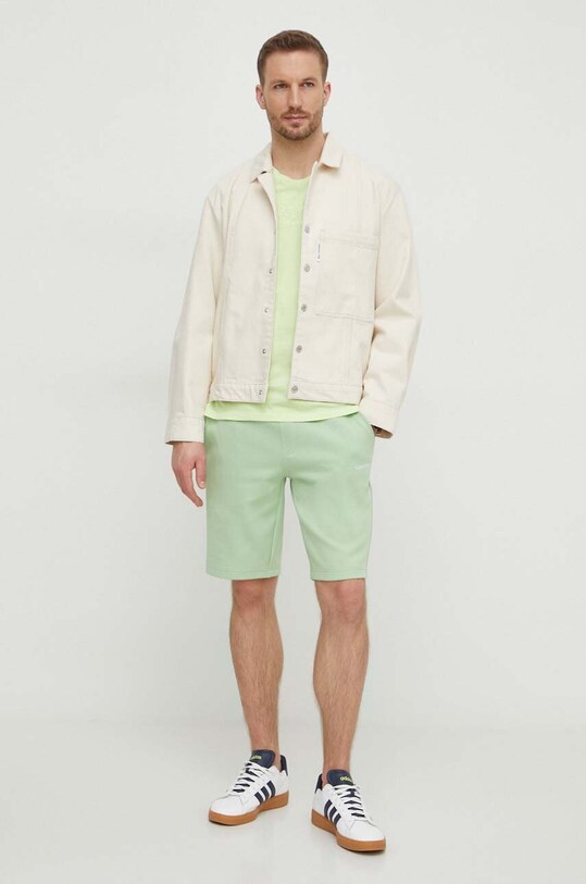 Хлопковая футболка Pepe Jeans EMB EGGO PM509418 зелёный AW24